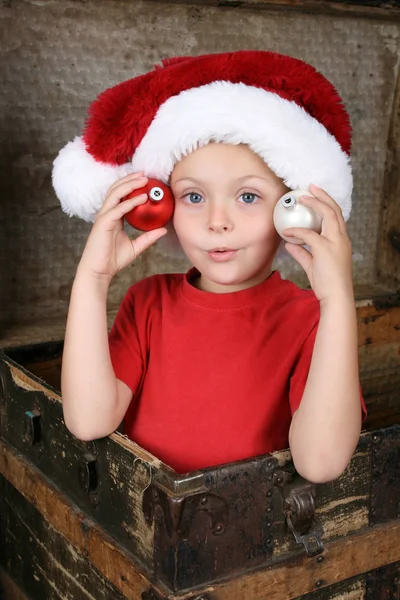 Lekfull jul pojke — Stockfoto
