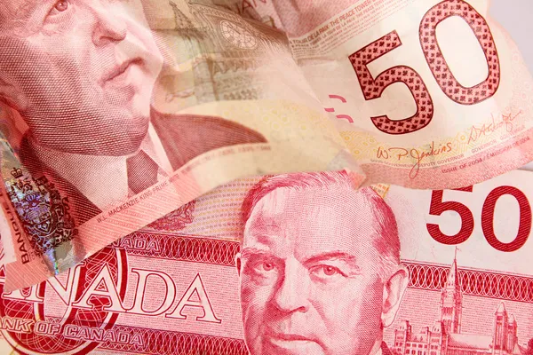 Kanadyjska waluty — Zdjęcie stockowe