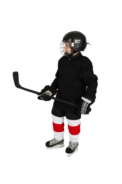 Hockey sur glace garçon — Photo