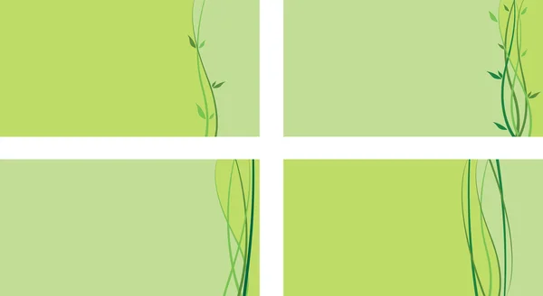 Grüne Visitenkarte — Stockvektor