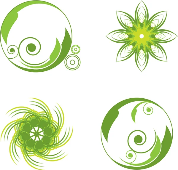 Symboles abstraits verts — Image vectorielle