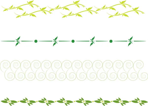 Квіткові розділової лінією — стоковий вектор