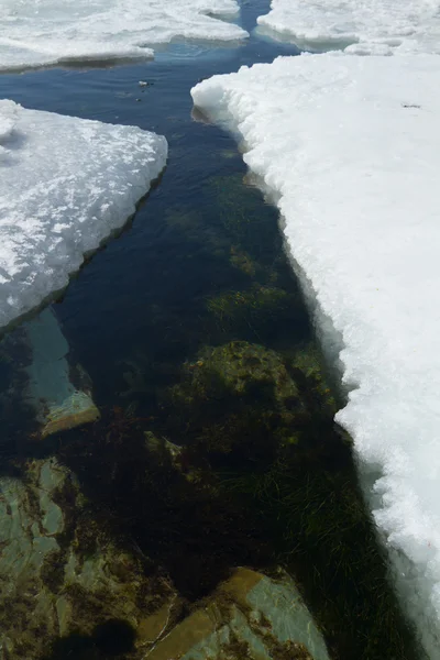 Rachadura no gelo — Fotografia de Stock