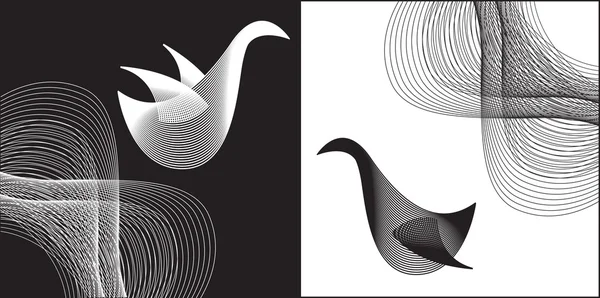 抽象的な鳥 — ストックベクタ