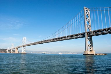 Suspension Oakland Bay Bridge in San Francisco to Yerba Buena Is clipart