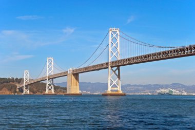 Suspension Oakland Bay Bridge in San Francisco to Yerba Buena clipart