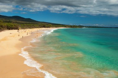 Big Beach on Maui Hawaii Island clipart