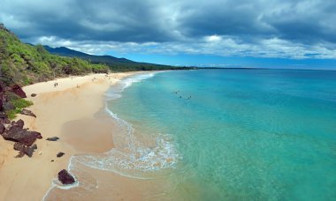 Big Beach on Maui Hawaii Island clipart