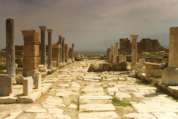 라오 디 게 아의 현대, 터키, 파묵칼레, 데 니 즐 리에서 로마 제국의 도시 유적. — 스톡 사진