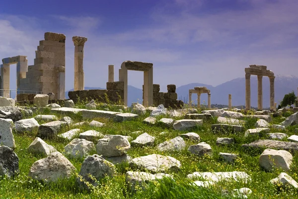 A város a római birodalom a mai, denizli, Törökország, pamukkale a Laodiceai romjai. Stock Kép