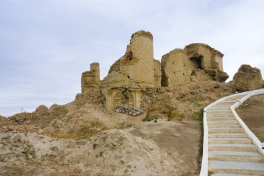 yıkık tarihi cami içindeki turkmenistan ashgabad anau-depe