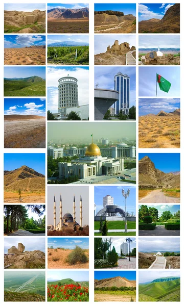 stock image Collage of photos from the set of Turkmenistan Ashgabat