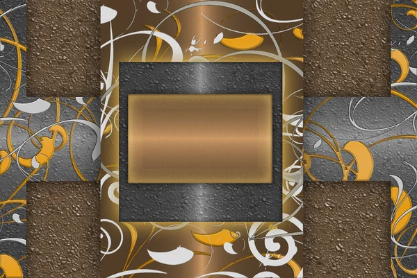 Altın gümüş metal farklı arka plan ile — Stok fotoğraf