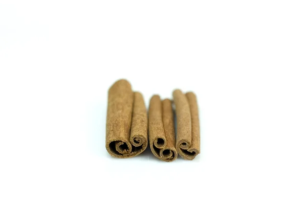 Cinnamon sticks on the white background — Stock Photo, Image