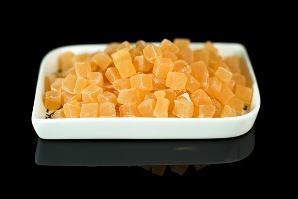 Turkish Delight sweets on a black background — Stock Photo, Image