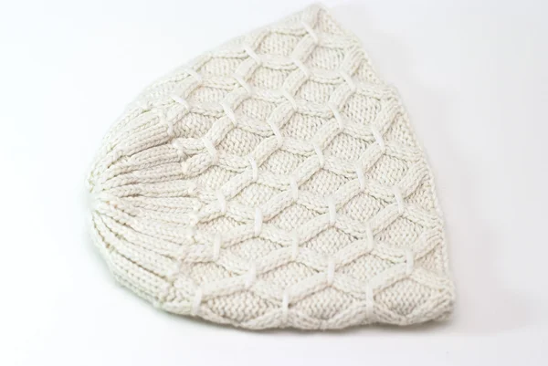 stock image Female white winter cap