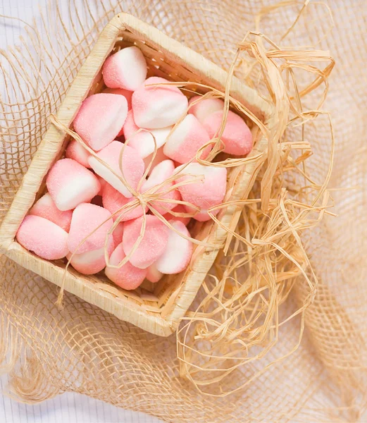 Rózsaszín, zselés cukorkák. — Stock Fotó