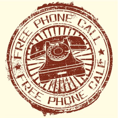 Stamp free phone call clipart