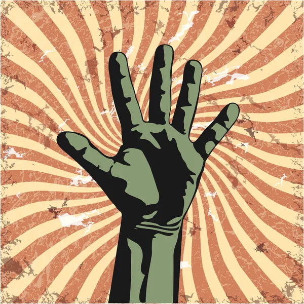 Gesto ruky v grunge vektor — Stockový vektor