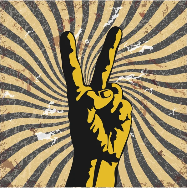 Κίνηση του χεριού σε ένα διάνυσμα grunge — Διανυσματικό Αρχείο