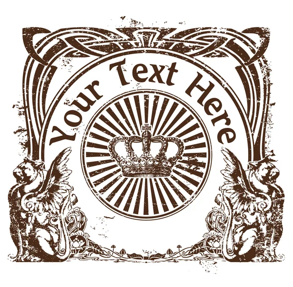 Печать в стиле винтаж с местом для текста 2 — стоковый вектор