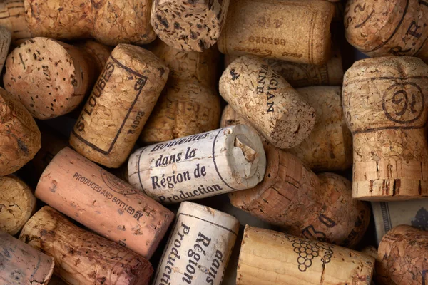 와인 corks의 무리 스톡 이미지