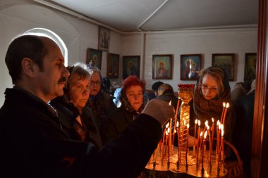 Paskalya celebration.in Ortodoks Tapınağı.