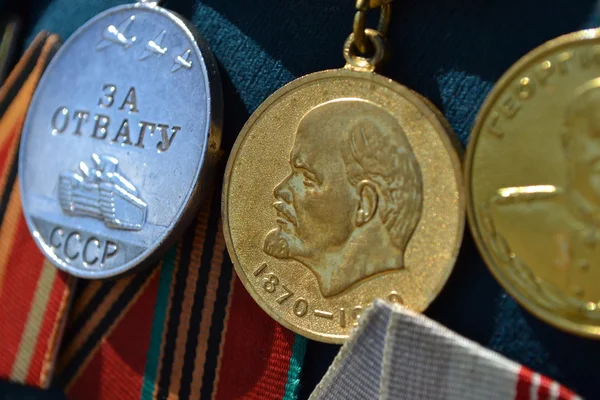 stock image Medals of the veteran.