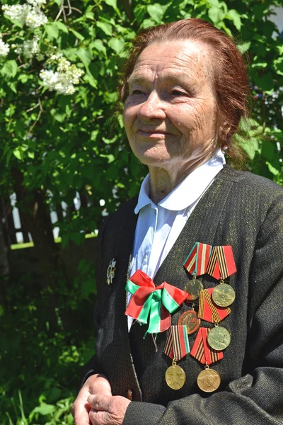 stock image Victory Day.Portrait of the Belarusian guerrilla Valentina Yakovlevna Nikolayenko