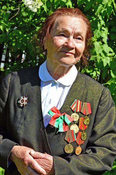 stock image Victory Day.Portrait of the Belarusian guerrilla Valentina Yakovlevna Nikolayenko