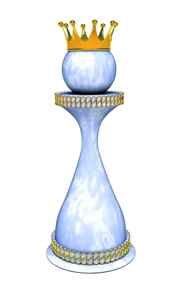 Blaue Schachkönigin — Stockfoto