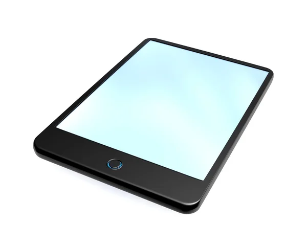 Цифровой планшет с синим экраном — стоковое фото