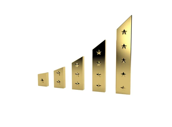 Golden Bars with stars — Stock Photo, Image