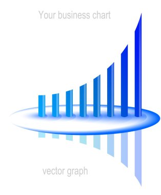 Arrowed business chart clipart