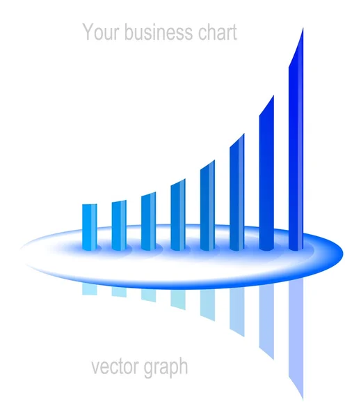 Gráfico de negocio arrugado — Vector de stock