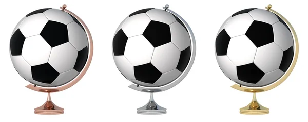 Abstract soccer globe — Stock Photo, Image