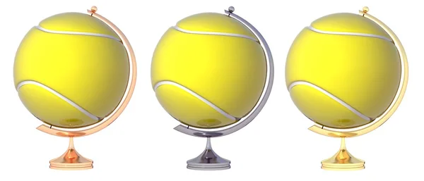 抽象网球球地球 — 图库照片