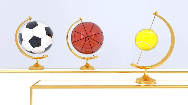 Абстрактные спортивные мячи — стоковое фото
