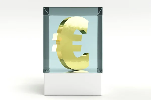 Znak euratecken på euron — Stockfoto