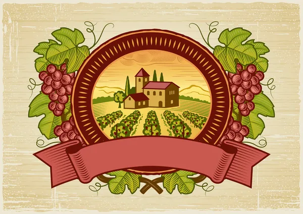 Метка сбора винограда — стоковый вектор
