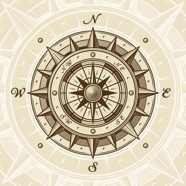 Vintage compass — Stock Vector