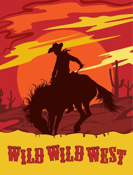 Wild West Vector Illustratie — Stockvector