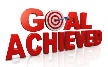 Achieving goals and targets clipart