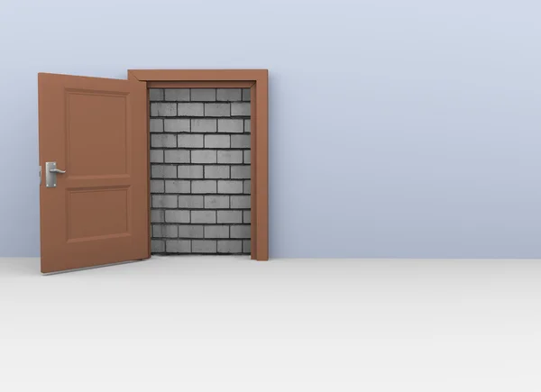 3D drzwi nie sposób — Zdjęcie stockowe