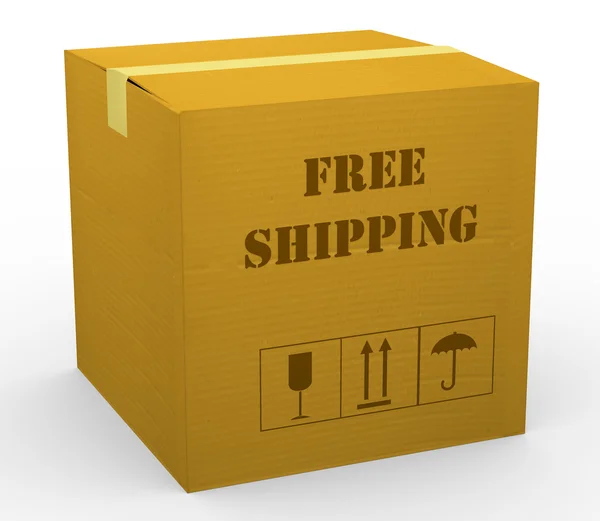 3D безкоштовна коробка доставки — стокове фото
