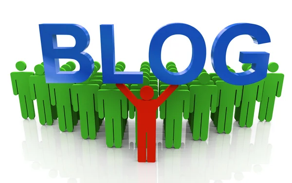 Blogging 3D —  Fotos de Stock