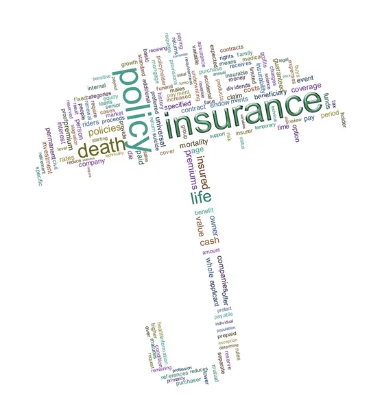 Insurance word tags — Stock Photo, Image