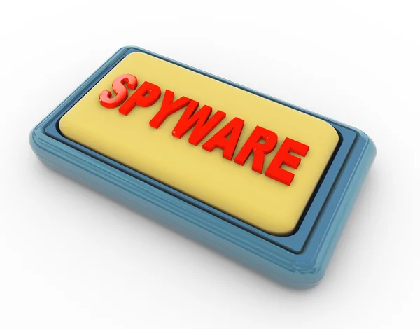Pulse el botón 'spyware' — Foto de Stock
