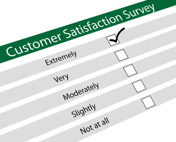 Umfrage zur Kundenzufriedenheit — Stockfoto