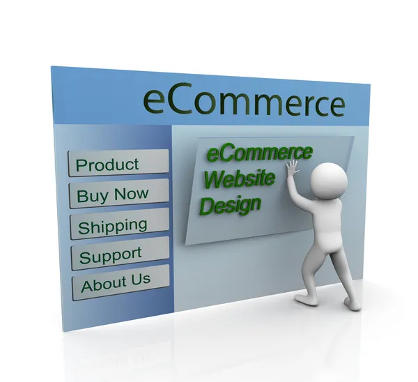 stock image Concept of secure ecommerce web design